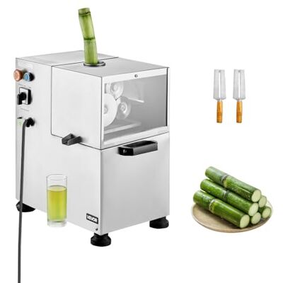 VEVOR kommerzieller Zuckerrohr-Entsafter, 800 W elektrischer Zuckerrohr-Entsafter mit 300 kg/h hoher Leistung, 4 Edelstahlwalzen, Zuckerrohrpresse Saftmaschine (55 x 38 x 52 cm) VEVOR kommerzieller Zuckerrohr-Entsafter, 800 W elektrischer Zuckerrohr-Entsafter mit 300 kg/h hoher Leistung, 4 Edelstahlwalzen, Zuckerrohrpresse Saftmaschine (55 x 38 x 52 cm)