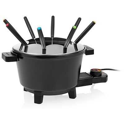 Princess Fondue Black, 1,5L Kapazität, Einstellbarer Thermostat, Keramikbeschichtung, 8 Edelstahlgabeln, Cool-Touch-Griffe, 800W, Rutschfeste Füße, 01.173110.01.001 Princess Fondue Black, 1,5L Kapazität, Einstellbarer Thermostat, Keramikbeschichtung, 8 Edelstahlgabeln, Cool-Touch-Griffe, 800W, Rutschfeste Füße, 01.173110.01.001