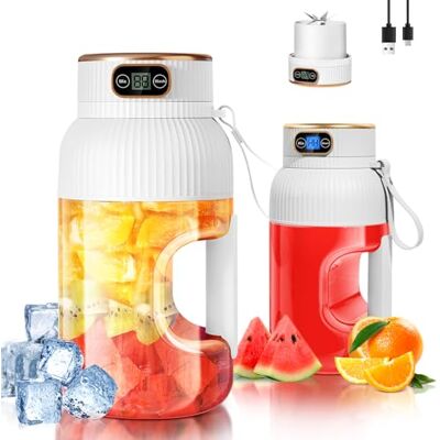 Fine Life Pro 【Upgraded 】 Rechargeable Electric Juicer, New 1.2L Large Volume Lemon Juicer Electric for Vegetables and Fruit, Two Modes, Easy to Clean,3D-10 Blade,USB Included (MILK) Fine Life Pro 【Upgraded 】 Rechargeable Electric Juicer, New 1.2L Large Volume Lemon Juicer Electric for Vegetables and Fruit, Two Modes, Easy to Clean,3D-10 Blade,USB Included (MILK)