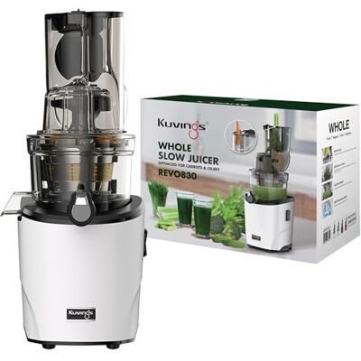 kuvings Entsafter REVO830 Slow Juicer Doppelte Einfüllöffnung automatisches Schneidesystem inkl.Smoothie & Sorbet Filter Set Mattschwarz_KSP-2478CE (Matt White) kuvings Entsafter REVO830 Slow Juicer Doppelte Einfüllöffnung automatisches Schneidesystem inkl.Smoothie & Sorbet Filter Set Mattschwarz_KSP-2478CE (Matt White)
