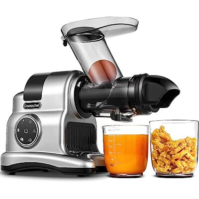AMZCHEF Entsafter mit 80MM Großer Einfüllschacht 150W Slow Juicer mit 2 Geschwindigkeitsmodi und Rücklauffunktion Entsafter für Ganze Gemüse und Obst Testsieger Weiß AMZCHEF Entsafter mit 80MM Großer Einfüllschacht 150W Slow Juicer mit 2 Geschwindigkeitsmodi und Rücklauffunktion Entsafter für Ganze Gemüse und Obst Testsieger Weiß