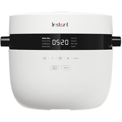 Instant Pot Reiskocher & Dampfgarer, 5 L (20 Tassen), mit CarbReduce Antihaft-Kochtopf, spülmaschinenfest, Dämpfeinsatz aus Edelstahl, Messbecher, Reislöffel – mit Schongarer und Sauté-Funktion Instant Pot Reiskocher & Dampfgarer, 5 L (20 Tassen), mit CarbReduce Antihaft-Kochtopf, spülmaschinenfest, Dämpfeinsatz aus Edelstahl, Messbecher, Reislöffel – mit Schongarer und Sauté-Funktion