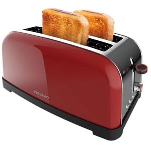 Cecotec Vertikaler Toaster Toastin' time 1500 Red Lite, 1500W Leistung, Kapazität für 4 Toasts, Doppelter Langer Schlitz und breiter Schlitz von 3,8 cm, Selbstzentrierungssystem, 7 Röststufen Cecotec Vertikaler Toaster Toastin' time 1500 Red Lite, 1500W Leistung, Kapazität für 4 Toasts, Doppelter Langer Schlitz und breiter Schlitz von 3,8 cm, Selbstzentrierungssystem, 7 Röststufen