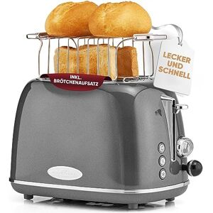 Profi Cook ProfiCook PC-TA 1193 Toaster 2-Scheiben-Toaster, Vintage-Look, Edelstahlgehäuse, Brötchenaufsatz, einstellbarer Bräunungsgrad, Zentrierfunktion, Krümelschublade, Anthrazit Profi Cook ProfiCook PC-TA 1193 Toaster 2-Scheiben-Toaster, Vintage-Look, Edelstahlgehäuse, Brötchenaufsatz, einstellbarer Bräunungsgrad, Zentrierfunktion, Krümelschublade, Anthrazit