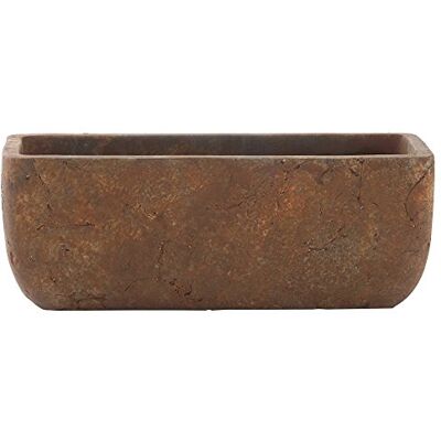 GROWSCAPE Classic Home and Garden Dakota Pflanzkübel mit Ablaufloch, Zement, für drinnen und draußen, Rostbraun, groß, 20,3 cm GROWSCAPE Classic Home and Garden Dakota Pflanzkübel mit Ablaufloch, Zement, für drinnen und draußen, Rostbraun, groß, 20,3 cm
