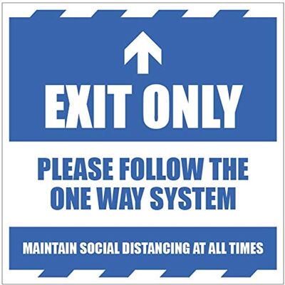 Caledonia Signs Exit Only Please follow the one way system and maintain social distancing at all times Caledonia Signs Exit Only Please follow the one way system and maintain social distancing at all times