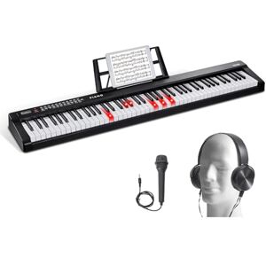 VEVOR Digitales Klavier mit 88 Tasten, halbgewichtete Tasten, tragbares elektrisches Keyboard-Piano-Set in voller Größe mit 1000 Tönen, integrierten Lautsprechern, Sustain-Pedal, Kopfhörern VEVOR Digitales Klavier mit 88 Tasten, halbgewichtete Tasten, tragbares elektrisches Keyboard-Piano-Set in voller Größe mit 1000 Tönen, integrierten Lautsprechern, Sustain-Pedal, Kopfhörern