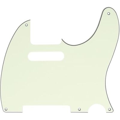 Musiclily Pro 5 Löcher Vintage ST Schlagbrett 3 lagig Mint Elfenbein für Fender American/Mexican Tele E-Gitarre Musiclily Pro 5 Löcher Vintage ST Schlagbrett 3 lagig Mint Elfenbein für Fender American/Mexican Tele E-Gitarre