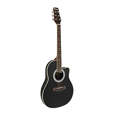 DIMAVERY RB-300 Rounded back, schwarz Akustische Gitarre mit Piezo-Tonabnehmer DIMAVERY RB-300 Rounded back, schwarz Akustische Gitarre mit Piezo-Tonabnehmer