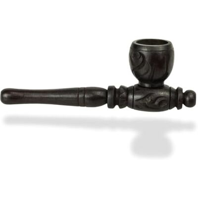 Weedness Holz-Pfeife in Schwarz 10 cm aus Ebenholz handgeschnitzt Tabak Pfeife Pfeifchen Smoking Pipe Rauchen Weedness Holz-Pfeife in Schwarz 10 cm aus Ebenholz handgeschnitzt Tabak Pfeife Pfeifchen Smoking Pipe Rauchen