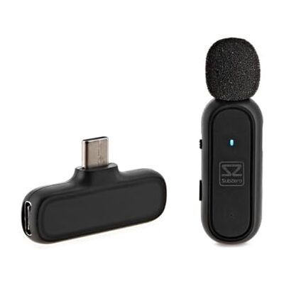 SubZero Drahtloses Lavalier-Mikrofon mit USB-C- und Lightning-Anschlüssen Plug-and-Play für Sofortige Aufnahme, Integrierte Rauschunterdrückung, Wiederaufladbarer Akku für 10 Stunden, USB-C SubZero Drahtloses Lavalier-Mikrofon mit USB-C- und Lightning-Anschlüssen Plug-and-Play für Sofortige Aufnahme, Integrierte Rauschunterdrückung, Wiederaufladbarer Akku für 10 Stunden, USB-C