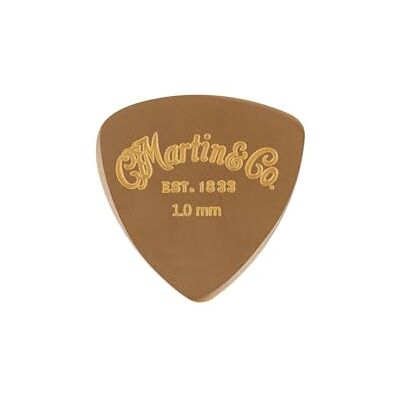Martin Gitarrenplektrum LUXE Contour 1 mm aus Torlon, asymmetrische Plektren für Gitarre mit satinierter Oberfläche und eingraviertem Logo (A0117) Martin Gitarrenplektrum LUXE Contour 1 mm aus Torlon, asymmetrische Plektren für Gitarre mit satinierter Oberfläche und eingraviertem Logo (A0117)