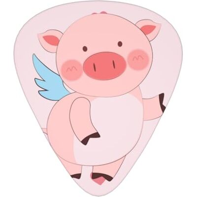 DLXW Cartoon Flying Pig Die 12-teiligen Gitarrenplektren enthalten drei Plektren: dünn, mittel und schwer. Geeignet für Elektro-, Akustik- und Bassgitarren aller Stärken DLXW Cartoon Flying Pig Die 12-teiligen Gitarrenplektren enthalten drei Plektren: dünn, mittel und schwer. Geeignet für Elektro-, Akustik- und Bassgitarren aller Stärken