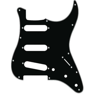 Fender ® »11-HOLE MODERN-STYLE STRATOCASTER® S/S/S PICKGUARD« Schlagbrett/Pickguard für Strat® 3-lagig S/S/S 11-Loch Farbe: Schwarz Fender ® »11-HOLE MODERN-STYLE STRATOCASTER® S/S/S PICKGUARD« Schlagbrett/Pickguard für Strat® 3-lagig S/S/S 11-Loch Farbe: Schwarz