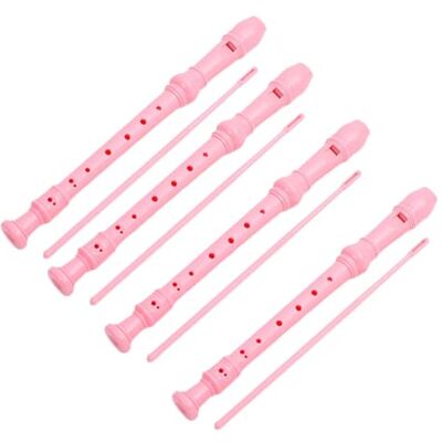 Qussedser Rosa ABS-Blockflöte Diskant 8-Loch-Musikinstrument Flöte Kinder Erwachsene Anfänger Einsteiger-Flöteninstrument Qussedser Rosa ABS-Blockflöte Diskant 8-Loch-Musikinstrument Flöte Kinder Erwachsene Anfänger Einsteiger-Flöteninstrument
