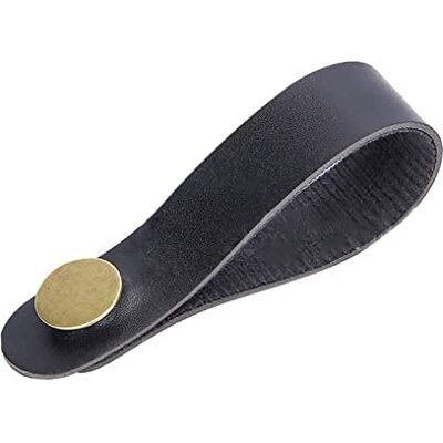 Xjdzineq Gitarrengurt aus Leder, Vintage-Stil, Knopf, Kopfplatten-Adapter, Krawatte, Gitarrenhals für Akustik-, Ukulelen- und Mandolinengitarre, Leder-Kopfplatten-Gurt Xjdzineq Gitarrengurt aus Leder, Vintage-Stil, Knopf, Kopfplatten-Adapter, Krawatte, Gitarrenhals für Akustik-, Ukulelen- und Mandolinengitarre, Leder-Kopfplatten-Gurt