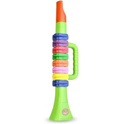 Bontempi Trompete mit 8 bunten Tönen 270mm, Musikalisches Spielzeug für Kinder ab 3 Jahren Bontempi Trompete mit 8 bunten Tönen 270mm, Musikalisches Spielzeug für Kinder ab 3 Jahren