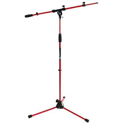 keepdrum MS106 RD Rot Mikrofonständer Stativ mit Galgen u. Metall-Sockel keepdrum MS106 RD Rot Mikrofonständer Stativ mit Galgen u. Metall-Sockel