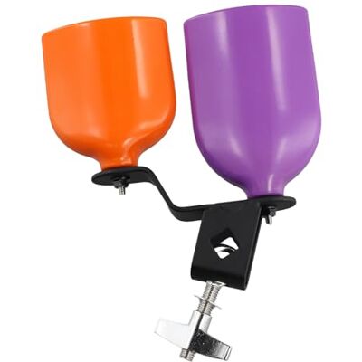 Flaroey Doppelkuhglocke, Glocke, Musiktrommel, Kuhglocke, Hoher Tiefer Ton, Klopfer, Trommel, Schlaginstrument, Teilzubehör, Lila+Orange Flaroey Doppelkuhglocke, Glocke, Musiktrommel, Kuhglocke, Hoher Tiefer Ton, Klopfer, Trommel, Schlaginstrument, Teilzubehör, Lila+Orange