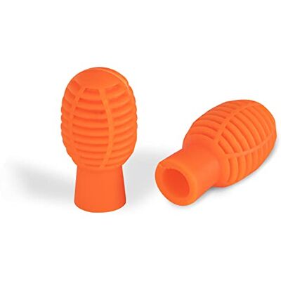 XDrum Practice Tips, Silikon-Tips für Drum Sticks, Realistischer Rebound Ermöglicht nahezu geräuschloses Üben, 2 Stück, Farbe: Orange, Praktische Alternative zum Practice Pad, Üben ohne Practice Pad XDrum Practice Tips, Silikon-Tips für Drum Sticks, Realistischer Rebound Ermöglicht nahezu geräuschloses Üben, 2 Stück, Farbe: Orange, Praktische Alternative zum Practice Pad, Üben ohne Practice Pad