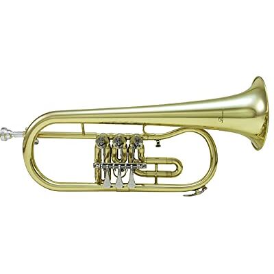 DIMAVERY FH-310D B-Flügelhorn Drehventil Konzert-B-Flügelhorn mit Drehventilen DIMAVERY FH-310D B-Flügelhorn Drehventil Konzert-B-Flügelhorn mit Drehventilen