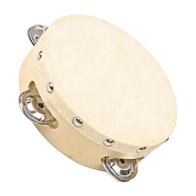 Tmboryuu Tamburine aus Naturholz mit Metallglocken, pädagogisches Schlaginstrument, perfekt für Kinder und Erwachsene, Musikübungen, Hochzeit/Geburtstagsparty, Schlaginstrument Tmboryuu Tamburine aus Naturholz mit Metallglocken, pädagogisches Schlaginstrument, perfekt für Kinder und Erwachsene, Musikübungen, Hochzeit/Geburtstagsparty, Schlaginstrument