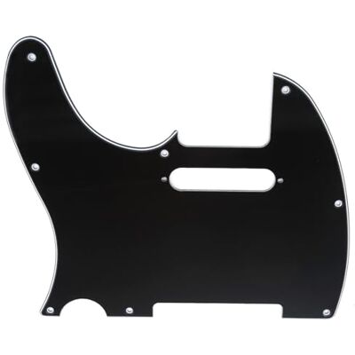 Musiclily Pro Linkshänder 8 Löcher TL Schlagbrett 3 lagig Schwarz für Fender American/Mexican TeleStandard Moderner Style E-Gitarre Musiclily Pro Linkshänder 8 Löcher TL Schlagbrett 3 lagig Schwarz für Fender American/Mexican TeleStandard Moderner Style E-Gitarre