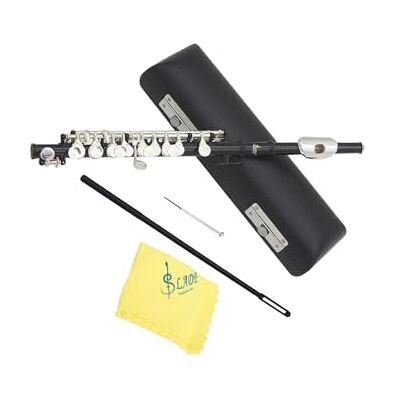 TWISAXC Inspirierendes Piccolo Holzblasinstrument in C Dur – Komplettes Set für Anfänger und angehende Musiker – Reinigungsstab – Piccolo in C Dur – 16 Loch –, Schwarz, 31.5 x 1.3 cm TWISAXC Inspirierendes Piccolo Holzblasinstrument in C Dur – Komplettes Set für Anfänger und angehende Musiker – Reinigungsstab – Piccolo in C Dur – 16 Loch –, Schwarz, 31.5 x 1.3 cm