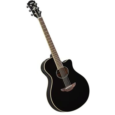 Yamaha APX600 Elektroakustische Gitarre – kompakte Thinline-Korpus, Stimmgabel 25 Zoll, System 65, 3-Band-EQ, integriertes Stimmgerät, ovale Rosette, Schwarz Yamaha APX600 Elektroakustische Gitarre – kompakte Thinline-Korpus, Stimmgabel 25 Zoll, System 65, 3-Band-EQ, integriertes Stimmgerät, ovale Rosette, Schwarz