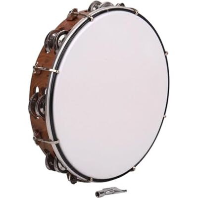 GMBYLBY 10-Zoll mit zweireihigen Glocken, kleines Musikinstrument, Handtrommel, Musikspielzeug, Musikinstrument GMBYLBY 10-Zoll mit zweireihigen Glocken, kleines Musikinstrument, Handtrommel, Musikspielzeug, Musikinstrument