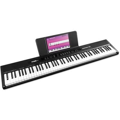 MAX RhapsodyDP88 E Piano Keyboard 88 Tasten inkl. Sustain Pedal, Keyboard mit Anschlagdynamik, Dual-Keyboard, 10 Sounds und Rhythmen, 26 Demo-Songs, Effekt Akkorde, USB Midi, Sustain Anschluss MAX RhapsodyDP88 E Piano Keyboard 88 Tasten inkl. Sustain Pedal, Keyboard mit Anschlagdynamik, Dual-Keyboard, 10 Sounds und Rhythmen, 26 Demo-Songs, Effekt Akkorde, USB Midi, Sustain Anschluss