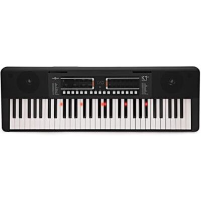 Gear4Music K1+ Keyboard mit 61 Leuchttasten und Bluetooth von 61 Beleuchtete Anschlagempfindliche Tasten, 300+ Sounds Rhythmen und Drum-Pads, Bluetooth, Lernfunktionen, Tragbar Gear4Music K1+ Keyboard mit 61 Leuchttasten und Bluetooth von 61 Beleuchtete Anschlagempfindliche Tasten, 300+ Sounds Rhythmen und Drum-Pads, Bluetooth, Lernfunktionen, Tragbar