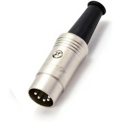 JSGHGDF Stage Instrument Connector 5 Pin DIN Male Plug, Metal Shell Adapter for Electronic Piano, Synthesizer and Music Gear Packs Sound Keyboard Cable JSGHGDF Stage Instrument Connector 5 Pin DIN Male Plug, Metal Shell Adapter for Electronic Piano, Synthesizer and Music Gear Packs Sound Keyboard Cable