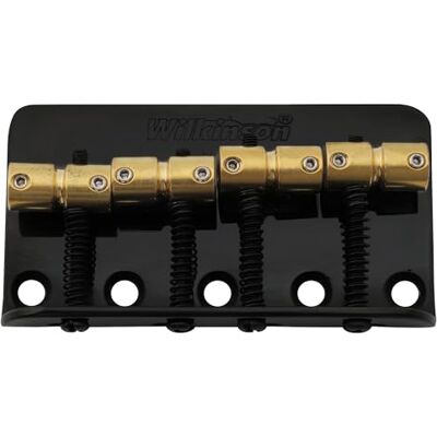 Musiclily Wilkinson WBBC 57mm Vintage Bass Steg Bridge Messing Saitenreiter Schwarz für 4-Saiter Fender Precision Jazz E-Bass, Musiclily Wilkinson WBBC 57mm Vintage Bass Steg Bridge Messing Saitenreiter Schwarz für 4-Saiter Fender Precision Jazz E-Bass,