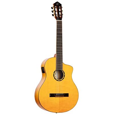 Ortega Guitars Family Pro E-Akustik Flamenco Gitarre Fichte Gelb, RCE170F Ortega Guitars Family Pro E-Akustik Flamenco Gitarre Fichte Gelb, RCE170F