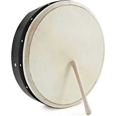 Gear4Music Bodhran Irish Drum 16 Zoll stimmbar mit Tasche und Kipper 16-Zoll solider Weidenrahmen mit doppelten Querstreben, authentisches Ziegenfell, stimmbar mit 6 Spannschlüsseln Gear4Music Bodhran Irish Drum 16 Zoll stimmbar mit Tasche und Kipper 16-Zoll solider Weidenrahmen mit doppelten Querstreben, authentisches Ziegenfell, stimmbar mit 6 Spannschlüsseln