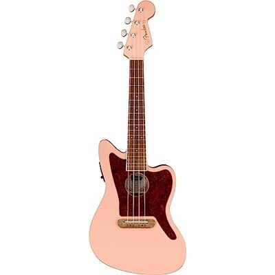 Fender Fullerton Jazzmaster® Uke, Walnut Fingerboard, Tortoiseshell Pickguard, Shell Pink Fender Fullerton Jazzmaster® Uke, Walnut Fingerboard, Tortoiseshell Pickguard, Shell Pink