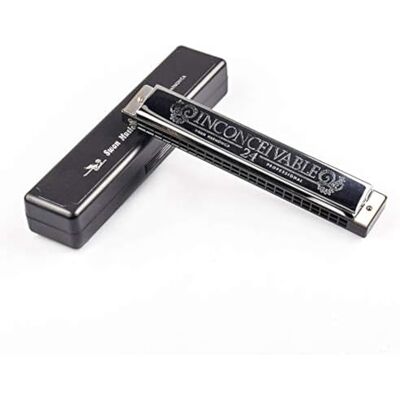 SWAN 24 Löcher, professionelle Harfe, Performance, Wettbewerb, C-Schlüssel, Polyphonie, diatonische Mundharmonika, mit Hartschalenetui und Tuch, für Erwachsene, Kinder, Anfänger, Geschenk, Silber SWAN 24 Löcher, professionelle Harfe, Performance, Wettbewerb, C-Schlüssel, Polyphonie, diatonische Mundharmonika, mit Hartschalenetui und Tuch, für Erwachsene, Kinder, Anfänger, Geschenk, Silber