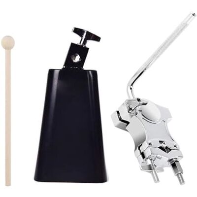 Woedpez Trommel Erweiterungsklemme inklusive um 360 Grad drehbarer L Stange für Cowbell Tamburine Inklusive Cowbell und Drumstick L Stangenklemme Woedpez Trommel Erweiterungsklemme inklusive um 360 Grad drehbarer L Stange für Cowbell Tamburine Inklusive Cowbell und Drumstick L Stangenklemme