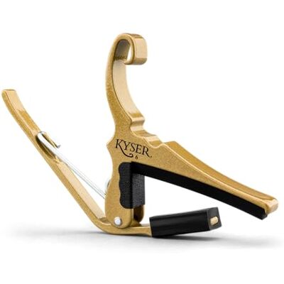 Kyser Quick-Change Capo for 6-string acoustic guitars, Gold, KG6G Kyser Quick-Change Capo for 6-string acoustic guitars, Gold, KG6G