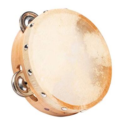 Fuzeau 593 – Tamburin aus Naturhaut – Ø 15 cm – 8 Schellen – Kreisförmig aus Holz – leicht und einfach zu handhaben – echtes Musikinstrument – ideal zum rhythmischen Lernen – ab 3 Jahren Fuzeau 593 – Tamburin aus Naturhaut – Ø 15 cm – 8 Schellen – Kreisförmig aus Holz – leicht und einfach zu handhaben – echtes Musikinstrument – ideal zum rhythmischen Lernen – ab 3 Jahren