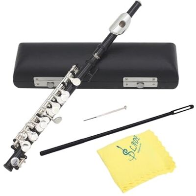 TUXCAXI Präzise Piccoloflöte in C Dur, resonanter und heller Klang, traditionelles Instrument, für Anfänger und Profis, Piccoloflöte in C Dur, 16 Löcher, traditionelles, Schwarz, 31.5 x 1.3 cm TUXCAXI Präzise Piccoloflöte in C Dur, resonanter und heller Klang, traditionelles Instrument, für Anfänger und Profis, Piccoloflöte in C Dur, 16 Löcher, traditionelles, Schwarz, 31.5 x 1.3 cm