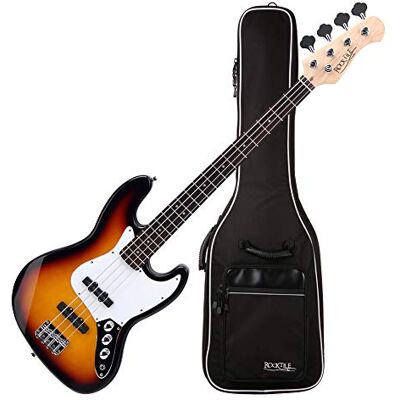 ROCKTILE Fatboy II SB E-Bass Sunburst Set inkl. Gigbag, Jazz-Style E-Bass 2 Single Coil Tonabnehmer, 2 Volume-/1 Toneregler, Korpus: Linde, Hals: Ahorn (unbehandelt), Griffbrett: Palisander, 21 Bünde ROCKTILE Fatboy II SB E-Bass Sunburst Set inkl. Gigbag, Jazz-Style E-Bass 2 Single Coil Tonabnehmer, 2 Volume-/1 Toneregler, Korpus: Linde, Hals: Ahorn (unbehandelt), Griffbrett: Palisander, 21 Bünde