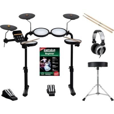 XDrum DD-250 E-Drum Kit, Elektronisches Schlagzeug mit Mesh Heads 4x 8" Single-Zone Snare-/Tom-Pad, 3x 8" Zone Becken-Pad, 2x Fuß-Controller, Inklusive Rack, 12 Preset Kits, 10 Begleitsongs XDrum DD-250 E-Drum Kit, Elektronisches Schlagzeug mit Mesh Heads 4x 8" Single-Zone Snare-/Tom-Pad, 3x 8" Zone Becken-Pad, 2x Fuß-Controller, Inklusive Rack, 12 Preset Kits, 10 Begleitsongs