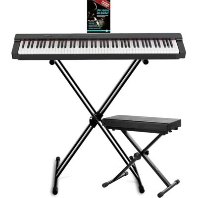 Classic Cantabile SP-316 Stage Piano Stage Set Schwarz, 20 Voices 88 anschlagsdynamische Hammertasten, Graduierte Gewichtung der Tasten, DAAS-Sampling-Technologie, 20 Rhythmen, 50 Demo-Songs Classic Cantabile SP-316 Stage Piano Stage Set Schwarz, 20 Voices 88 anschlagsdynamische Hammertasten, Graduierte Gewichtung der Tasten, DAAS-Sampling-Technologie, 20 Rhythmen, 50 Demo-Songs