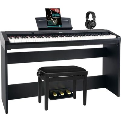 Steinmayer P-60 SM Stagepiano Home Set (88 Tasten und passendem Unterbau, Hammermechanik, Anschlagdynamik, 128-fach polyphon, 14 Sounds, inkl. Pianobank, Kopfhörer, Notenhalter, & Noten) schwarz Steinmayer P-60 SM Stagepiano Home Set (88 Tasten und passendem Unterbau, Hammermechanik, Anschlagdynamik, 128-fach polyphon, 14 Sounds, inkl. Pianobank, Kopfhörer, Notenhalter, & Noten) schwarz