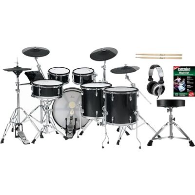 XDrum DD-670 PLUS Mesh E-Drum Kit elektronisches Schlagzeug mit echter HiHat und Holzkesseln 20" Kick-Pad 720 Sounds inkl. Hardware Hocker, Kopfhörer, Sticks & Schule Black Sparkle XDrum DD-670 PLUS Mesh E-Drum Kit elektronisches Schlagzeug mit echter HiHat und Holzkesseln 20" Kick-Pad 720 Sounds inkl. Hardware Hocker, Kopfhörer, Sticks & Schule Black Sparkle