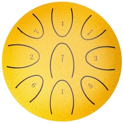Generic 4 Zoll Steel Tongue Drum 9-Note Handpan for Yoga Musik Meditation Tragbar Outdoor Chakra Drum Generic 4 Zoll Steel Tongue Drum 9-Note Handpan for Yoga Musik Meditation Tragbar Outdoor Chakra Drum