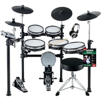 XDrum DD-530 E-Drum Set mit Mesh Heads Elektronisches Schlagzeug mit 4 Becken Pads 5 Mesh Head Pads, 1 Kick Pad und Rack 45 Drumkits mit 455 Sounds Inkl. Hocker, Kopfhörer und Schule XDrum DD-530 E-Drum Set mit Mesh Heads Elektronisches Schlagzeug mit 4 Becken Pads 5 Mesh Head Pads, 1 Kick Pad und Rack 45 Drumkits mit 455 Sounds Inkl. Hocker, Kopfhörer und Schule