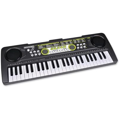 Bontempi Digital-Keyboard 49 Tasten, 35 Voraufgenommene Songs, 100 Klänge, 100 Rhythmen, Metronom und Transposer-Funktion, 52,6x18x4 cm Bontempi Digital-Keyboard 49 Tasten, 35 Voraufgenommene Songs, 100 Klänge, 100 Rhythmen, Metronom und Transposer-Funktion, 52,6x18x4 cm
